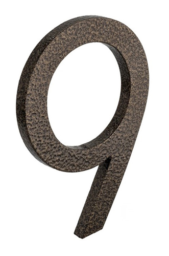 Floating Hammered Bronze Address Numbers