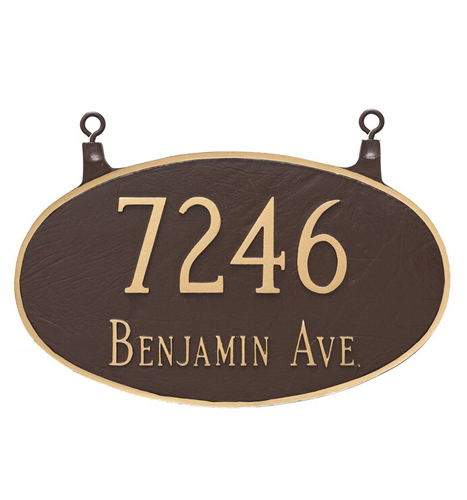 Large Oval Sign for Lamp Post