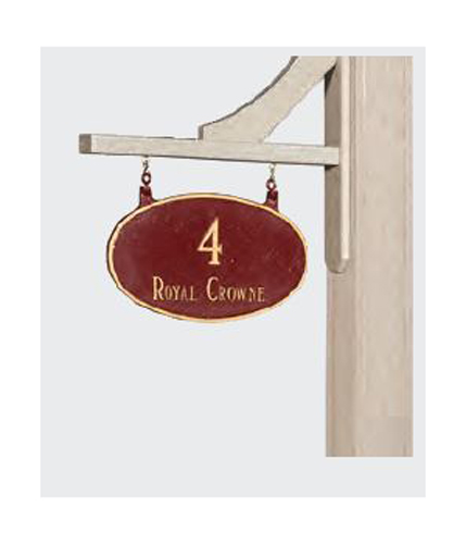 Large Oval Sign for Lamp Post