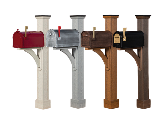 Sante Fe Poly-Woodgrain Mailbox Post