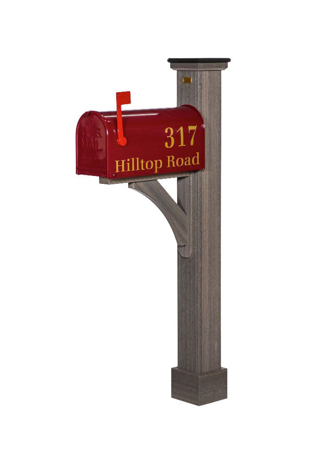 Sante Fe Poly-Woodgrain Mailbox Post
