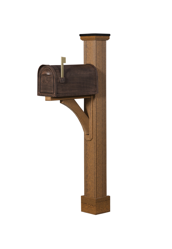 Sante Fe Poly-Woodgrain Mailbox Post