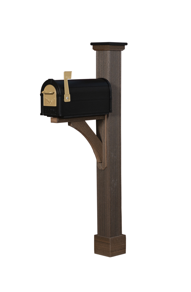 Sante Fe Poly-Woodgrain Mailbox Post
