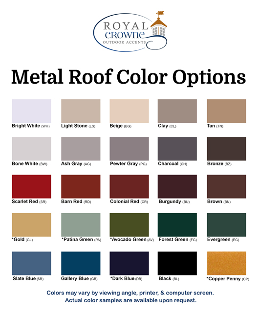 Metal Roof Color Options
