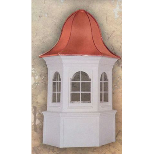D-Model Cupola - Six-Sided with Arched Windows, Crown Molding & Bell Roof