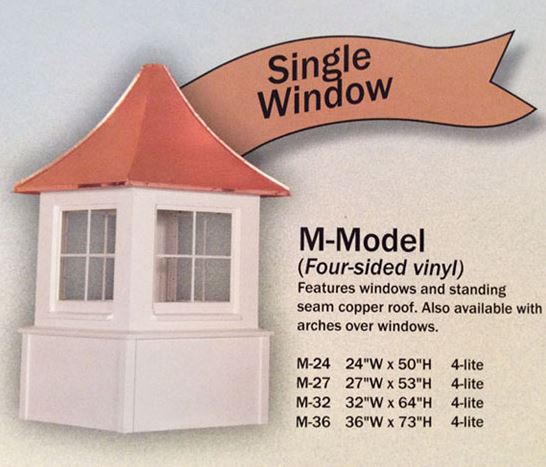 M-Model Cupola - Square with Windows & Pagoda Roof