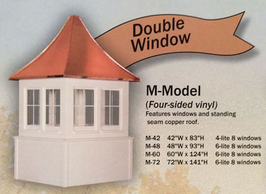 M-Model Cupola - Square with Windows & Pagoda Roof