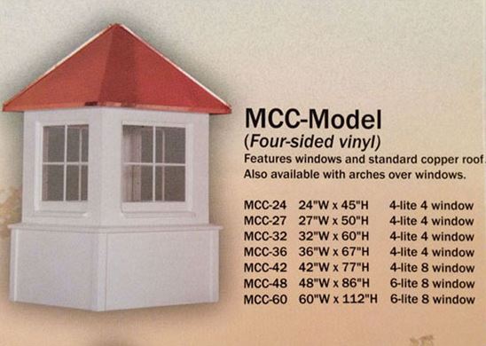 MCC-Model Cupola - Square with Windows & Straight Roof