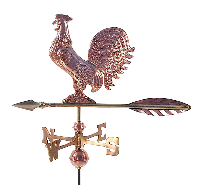 Dalvento 25" Rooster Weathervane with Traditional Directionals - Image 2