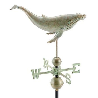 Humpback Whale Weathervane – Blue Verde Copper