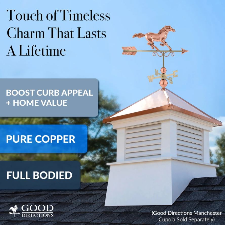 Majestic Horse Pure Copper Weathervane
