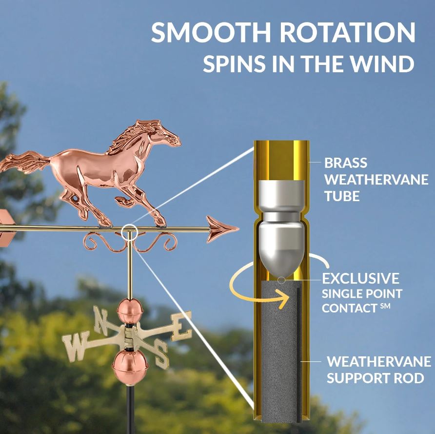 Majestic Horse Pure Copper Weathervane