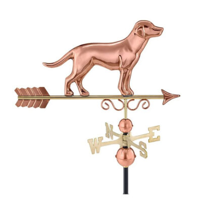 Labrador Retriever Weathervane with Arrow – Pure Copper